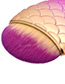 Fashion Pink Mermaid Shape Decorated Pure Color Cosmetic Brush (1 Pcs)