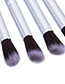 Fashion Blue Geometry Decorated Color Matching Cosmetic Brush (10pcs)