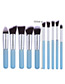 Fashion Blue Geometry Decorated Color Matching Cosmetic Brush (10pcs)