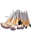 Fashion Champagne Geometry Decorated Color Matching Cosmetic Brush (18pcs)