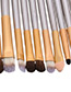 Fashion Champagne Geometry Decorated Color Matching Cosmetic Brush (24pcs)
