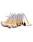 Fashion Champagne Geometry Decorated Color Matching Cosmetic Brush (24pcs)