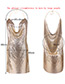 Trendy Silver Color Sequins Decorated Pure Color Simple Body Chain