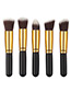 Fashion Pink+gold Color Geometry Decorated Color Matching Cosmetic Brush (10 Pcs)