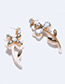 Elegant White Flower Shape Decorated Earrings