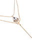 Fashion Gold Color Diamond Decorated Double Layer Simple Anklet(1pc)