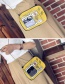 Fashion Yellow Television Pattern Decorated Color Matching Sholder Bag