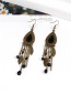 Fashion Red Leaf Decorated Water Drop Shape Simple Earrings