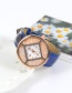 Trendy Beige Diamoond Decorated Dail Shape Simple Watch