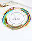 Fashion White Bead Decorated Multi-layer Color Matching Necklace