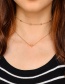 Lovely Silver Color Heart Shape Decorated Double Layer Choker