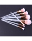 Fashion Pink Diamond Decorated Cosmetic Brush (7pcs)