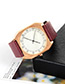 Elagant Brown Square Shape Dial Plate Decorated Watch