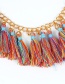 Bohemia Multi-color Tassel Pendant Decorated Necklace