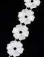 Vintage White Flower Shape Decorated Choker