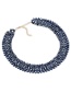 Luxury Blue Round Shape Decorated Jewelry Sets
