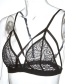 Sexy Black Corss Decorated Perspective Lingerie