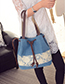 Fashion Beige Tassel Pendant Decorated Simple Shoulder Bag