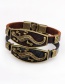 Fashion Brown Gecko Pattern Decorated Simple Bracelet
