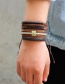 Fashion Brown Color Matching Decorated Simple Bracelet(5pcs)
