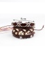 Fashion Brown Beads Decorated Color Matching Bracelet(3pcs)
