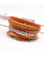 Fashion Brown Beads Decorated Color Matching Bracelet(3pcs)