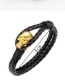 Fashion Black Skull Decorated Double Layer Bracelet