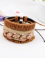 Fashion Brown Flower Pattern Decorated Simple Bracelet(4pcs)