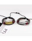 Fashion Silver Color Letter Pattern Decorated Weave Multi-layer Bracelet