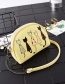 Fashion Yellow Embroidery Cat Decorated Pure Color Shoulder Bag