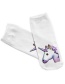 Fashion Purple Printing Unicorn Pattern Decorated Color Matching Sock