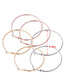 Fashion Gold Color+silver Color Circular Ring Decorated Pure Color Earrings (6pcs)