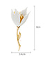 Fashion White Flower Decorated Pure Color Simple Brooch