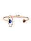 Fashion Gold Color Eye Decorated Color Matching Simple Bracelet