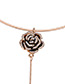 Fashion Gold Color Diamond Decorated Tassel Design Necklace