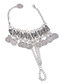 Fashion Silver Color Coins Pendant Decorated Simple Anklet