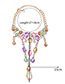 Fashion Multi-color Water Drop Shape Diamond Decorated Anklet