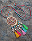Fashion Pink Tassel&shell Pendant Decorated Long Necklace