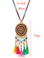 Fashion Blue Tassel&shell Pendant Decorated Long Necklace