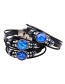 Fashion Black Pisces Shape Decorated Constellation Pure Color Bracelet