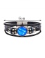 Fashion Black Gemini Shape Decorated Constellation Pure Color Bracelet