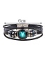 Fashion Black Bead Decorated Lion Shape Constellation Bracelet