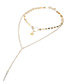 Fashion Gold Color Sequins&star Decorated Multi-layer Tassel Necklace