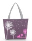 Fashion Purple Dandelion Pattern Decorated Shoulder Bag