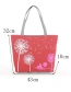 Fashion Red Dandelion Pattern Decorated Shoulder Bag