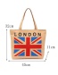 Fashion White Flag Pattern Decorated Simple Shoulder Bag