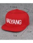 Fashion Red Letter Pattern Decorated Pure Color Hip-hop Cap