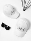 Fashion Black Embroidery Letter Decorated Baseball Cap