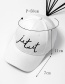 Fashion Black Embroidery Letter Decorated Baseball Cap