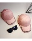 Fashion Pink Embroidery Letter Decorated Baseball Cap